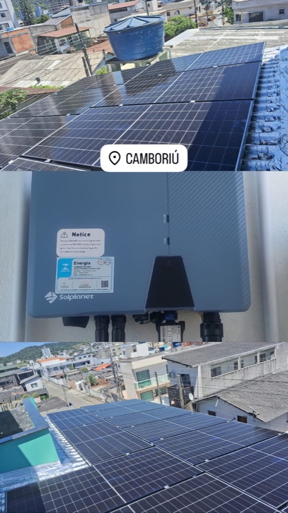 Instalação com inversor Solplanet em Camboriú